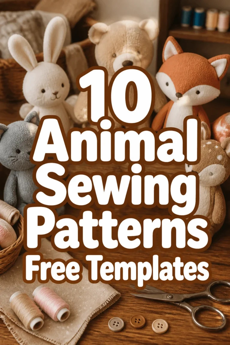 10 Animal Sewing Patterns Free Templates