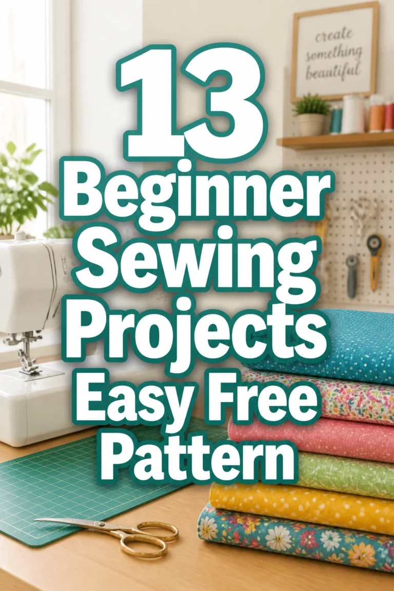 13 Beginner Sewing Projects Easy Free Pattern