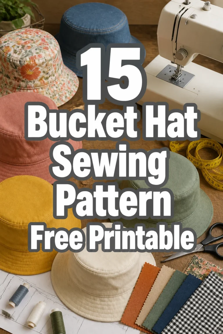15 Bucket Hat Sewing Pattern Free Printable
