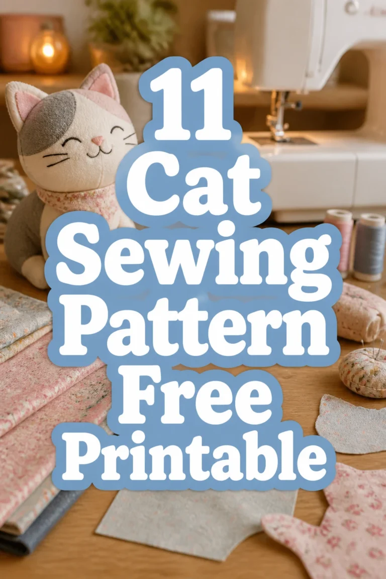 11 Cat Sewing Pattern Free Printable