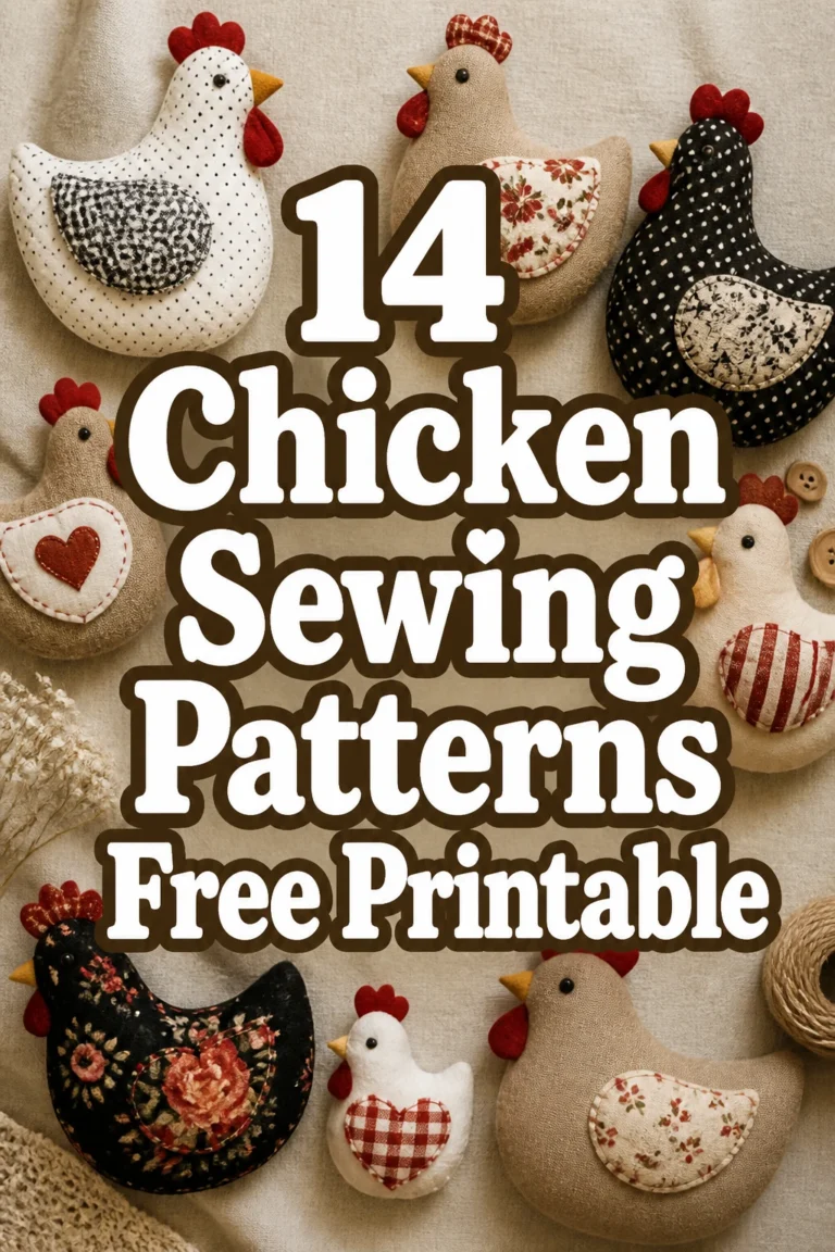 14 Chicken Sewing Patterns Free Printable