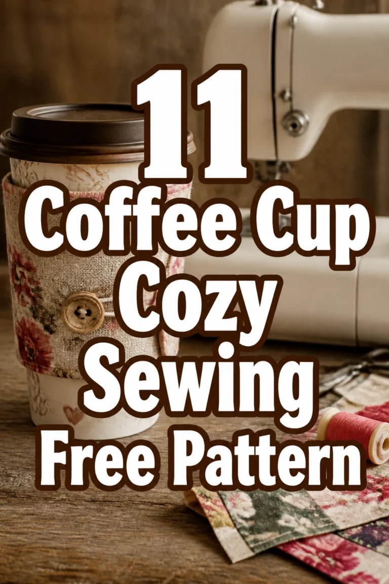 11 Coffee Cup Cozy Sewing Free Pattern