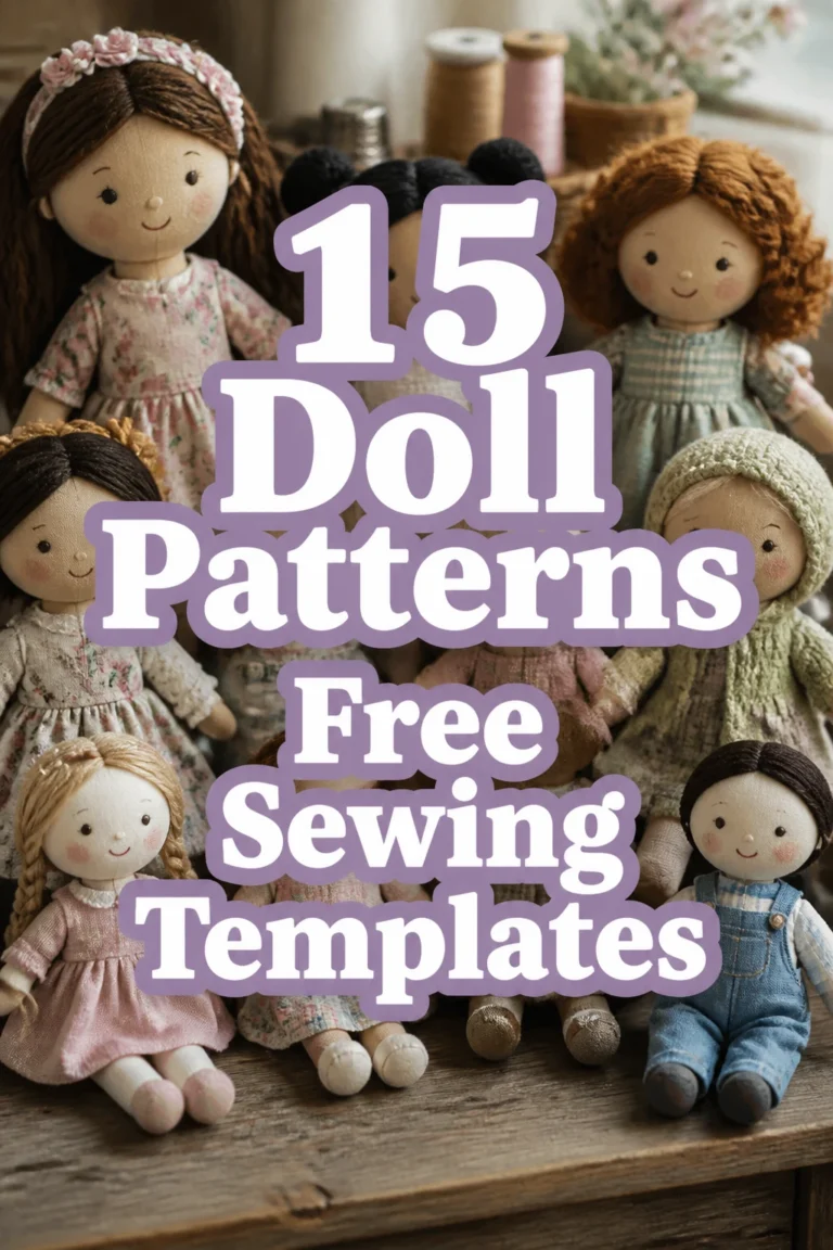 15 Doll Patterns Free Sewing Templates