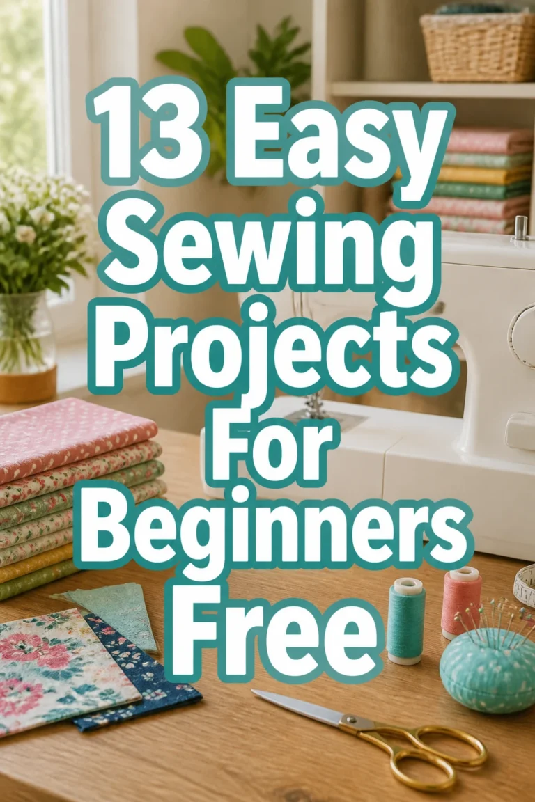 13 Easy Sewing Projects For Beginners Free