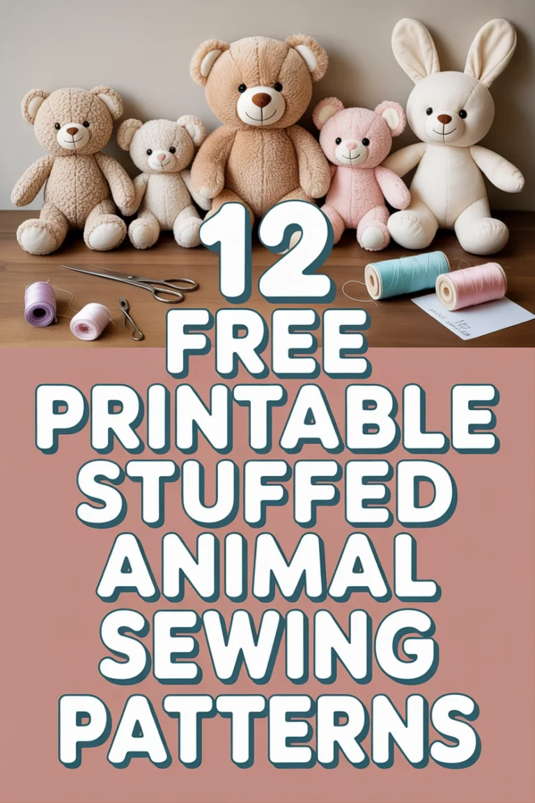 12 Free Printable Stuffed Animal Sewing Patterns
