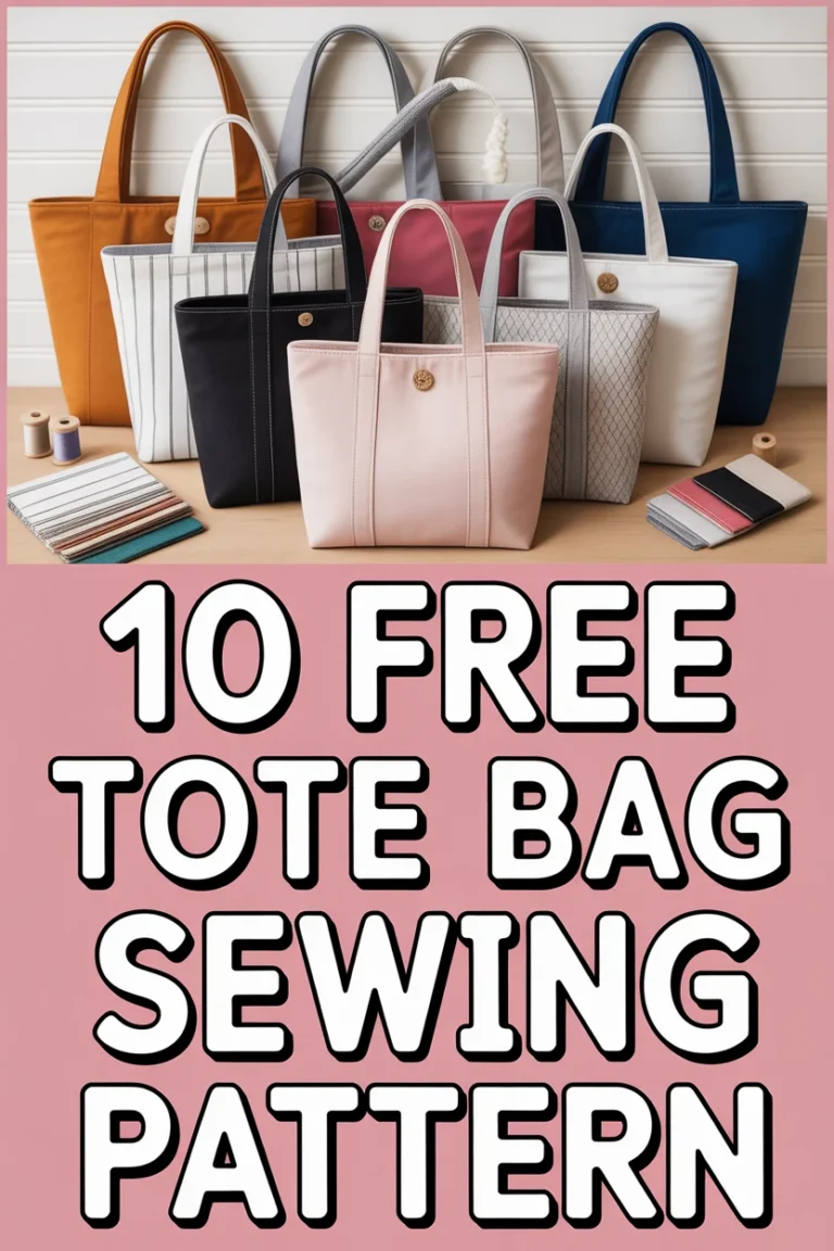 10 Free Tote Bag Sewing Pattern