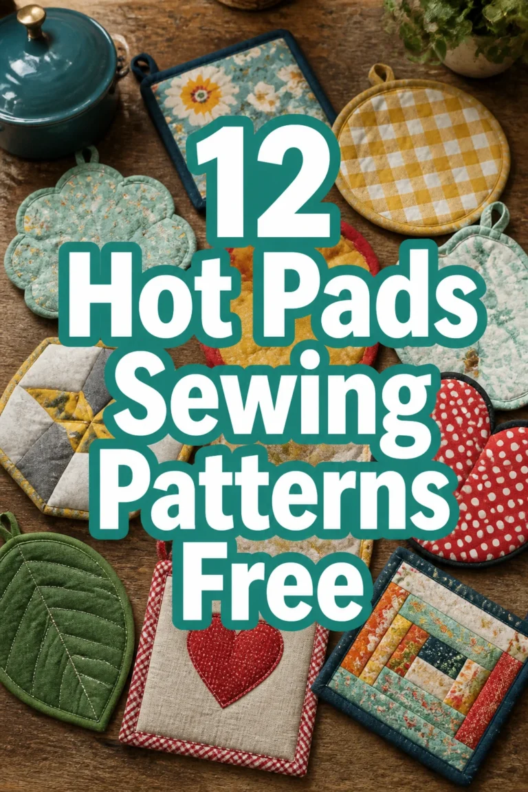12 Hot Pads Sewing Patterns Free