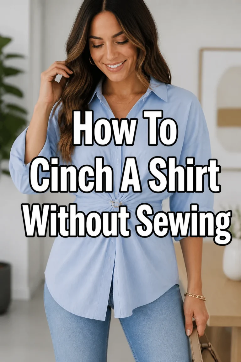 How To Cinch A Shirt Without Sewing