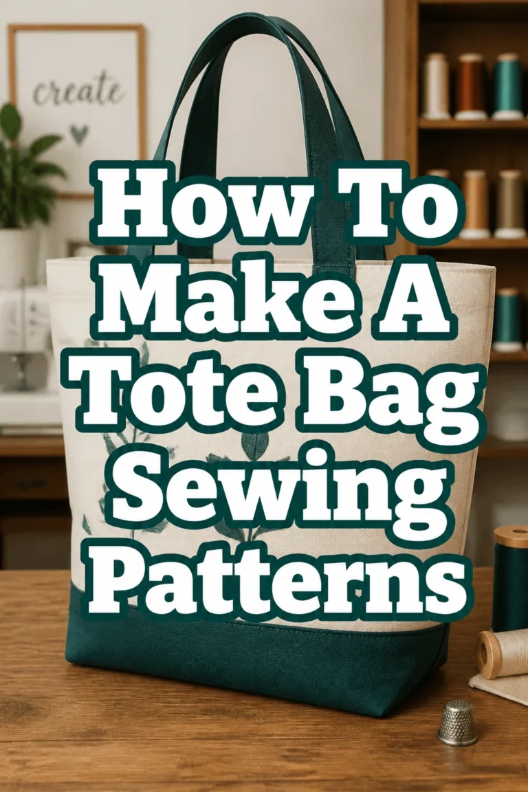 How To Make A Tote Bag Sewing Patterns