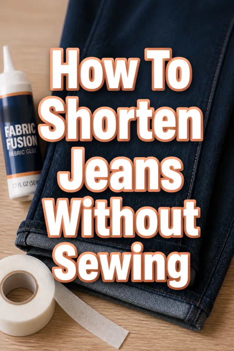 How To Shorten Jeans Without Sewing