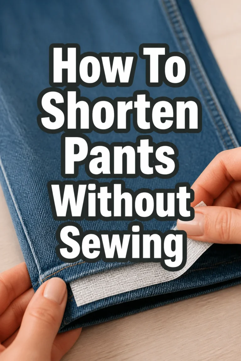 How To Shorten Pants Without Sewing