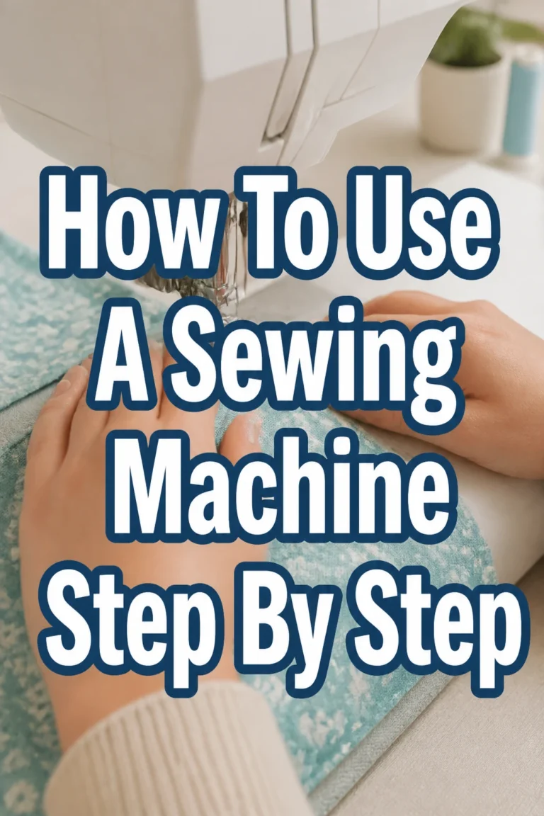 How To Use A Sewing Machine Step By Step
