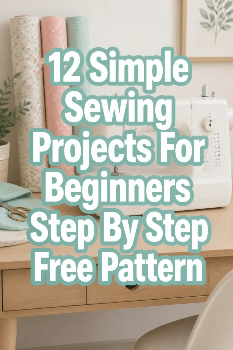 12 Simple Sewing Projects For Beginners Step By Step Free Pattern