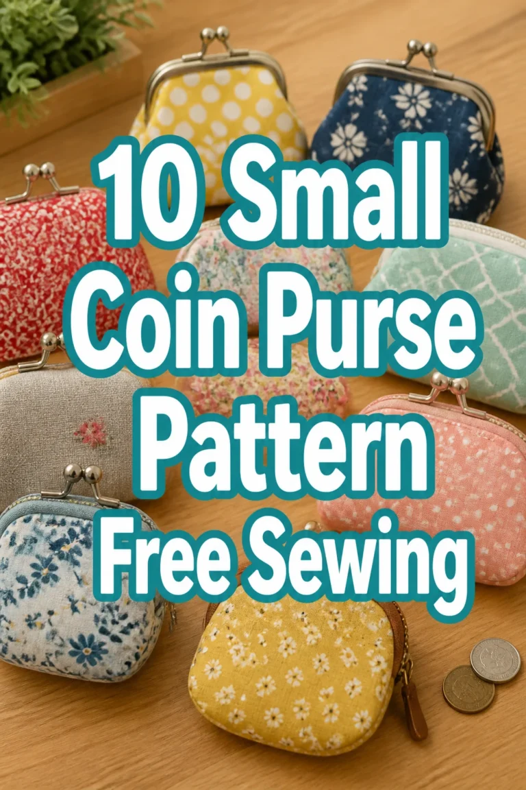 10 Small Coin Purse Pattern Free Sewing