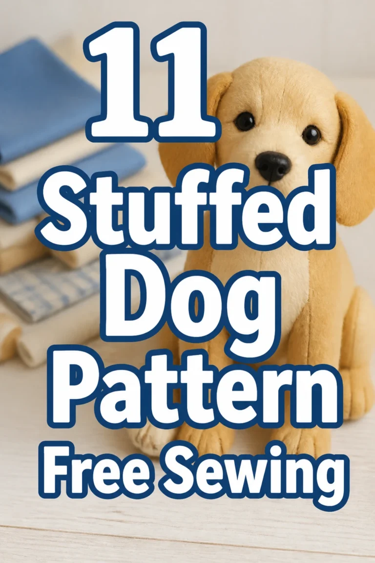 11 Stuffed Dog Pattern Free Sewing