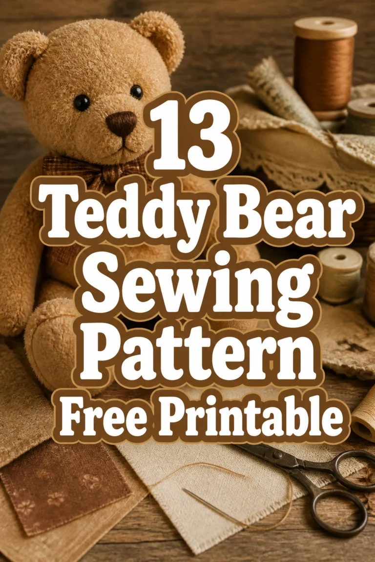 13 Teddy Bear Sewing Pattern Free Printable