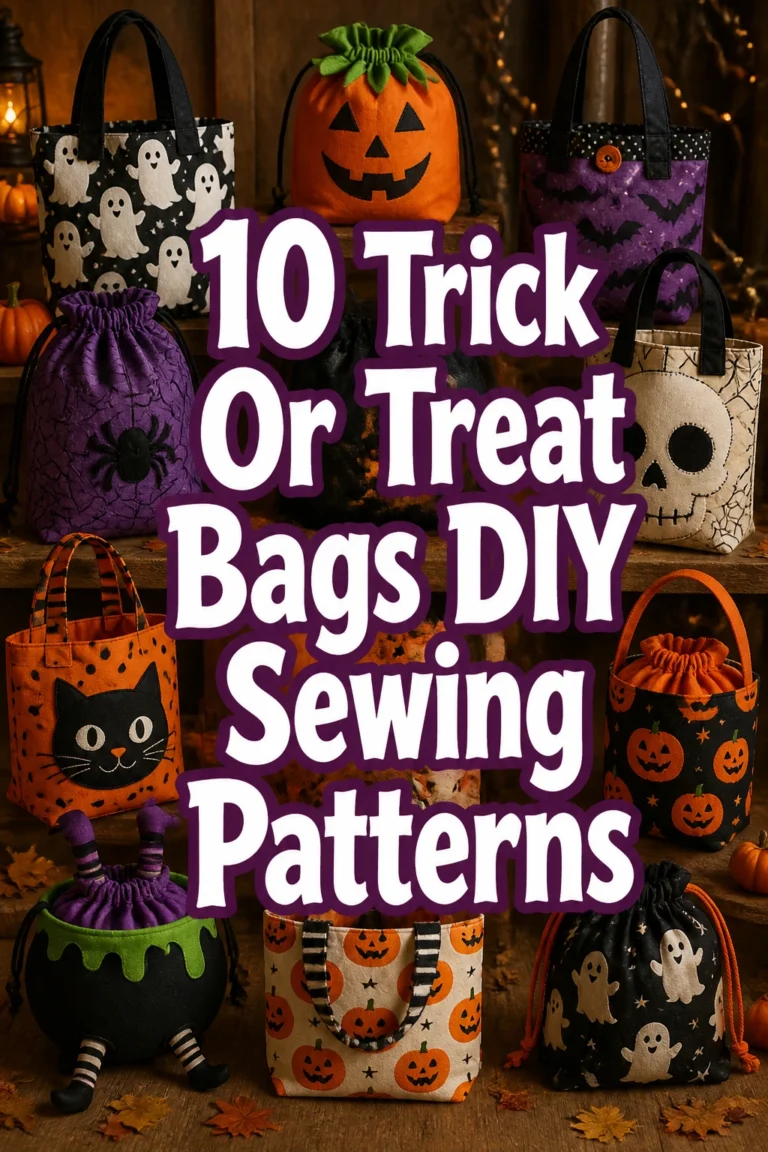 10 Trick Or Treat Bags DIY Sewing Patterns