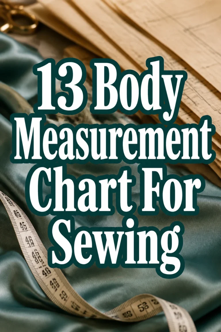 13 Body Measurement Chart For Sewing