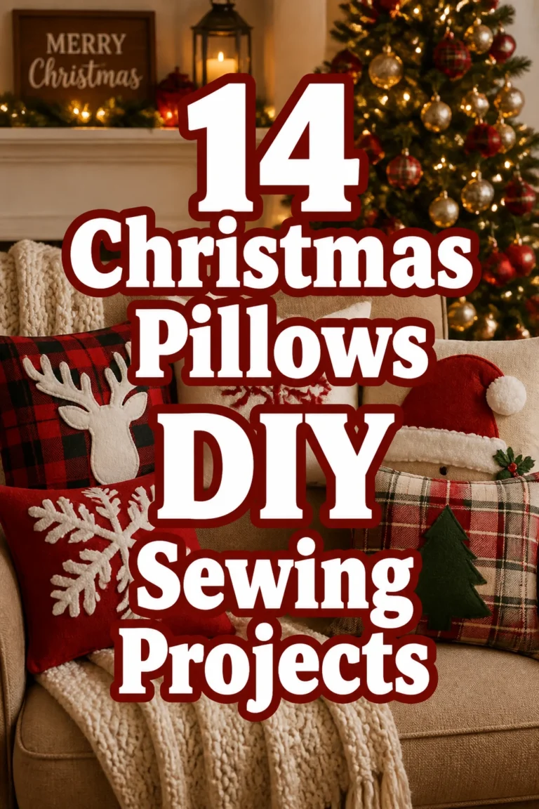 14 Christmas Pillows DIY Sewing Projects