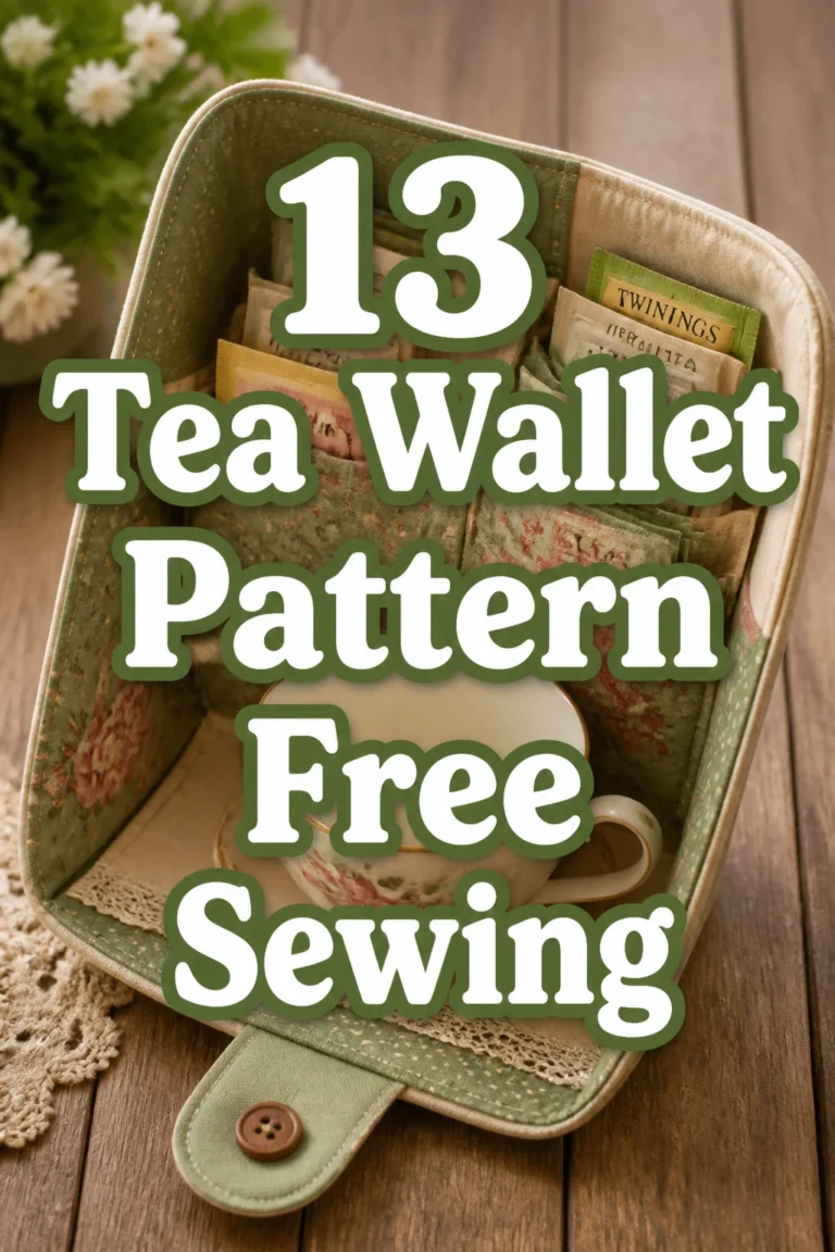 13 Tea Wallet Pattern Free Sewing