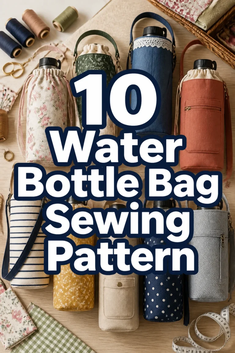 10 Water Bottle Bag Sewing Pattern